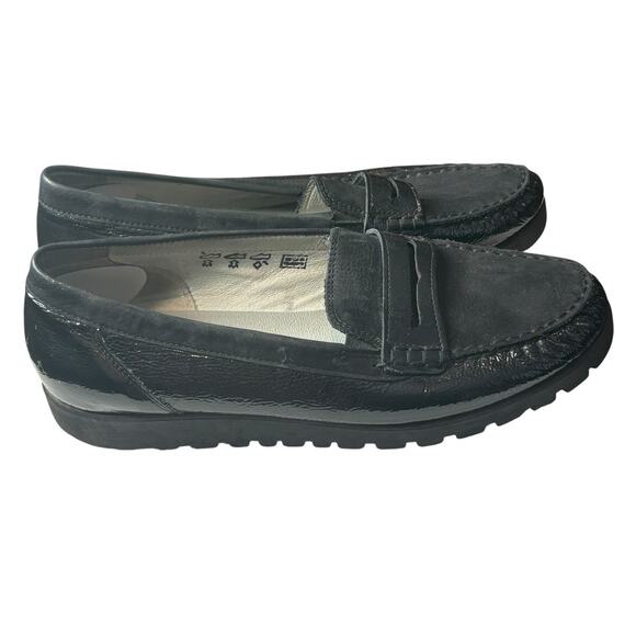 Waldlaufer Women’s Black Eliza Penny Loafer Shoes Size 10 Comfortable Walking - Picture 1 of 11